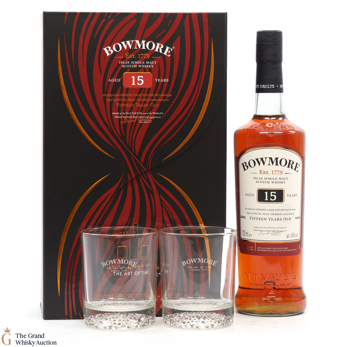 Bowmore - 15 Year Old - Art of Time Giftset 