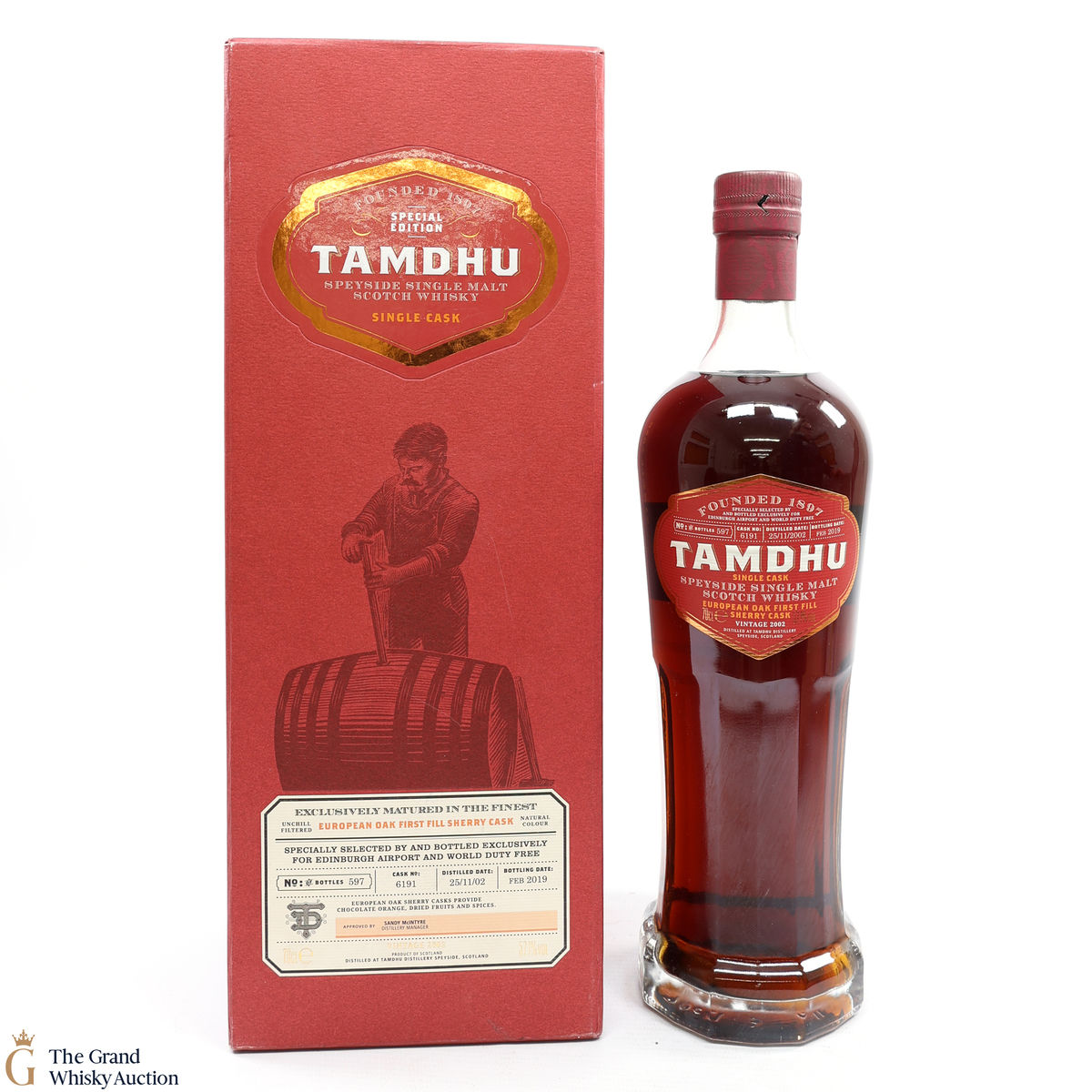 Tamdhu - 2002 Single Cask #6191 - Edinburgh Airport 