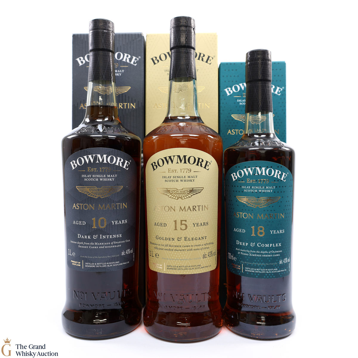 Bowmore x Aston Martin - 10, 15 & 18 Year Old 2022