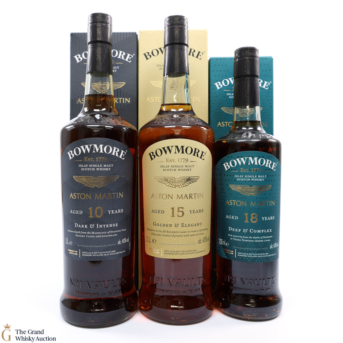 Bowmore x Aston Martin - 10, 15 & 18 Year Old 2022