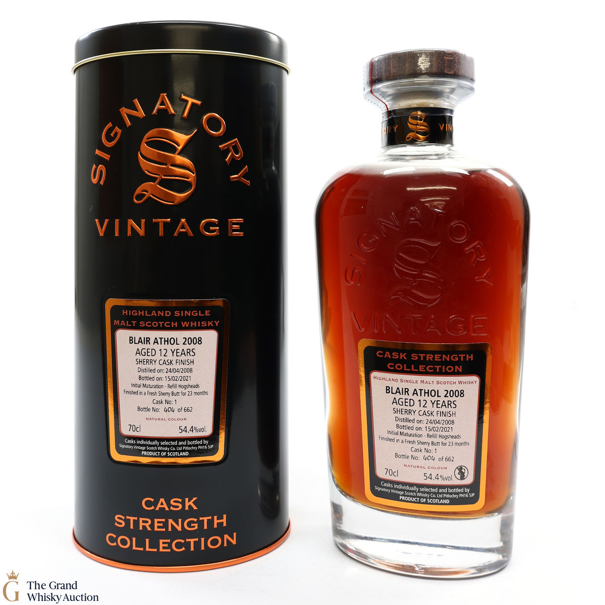 Blair Athol - 12 Year Old 2008 - Cask Strength - Signatory Vintage 