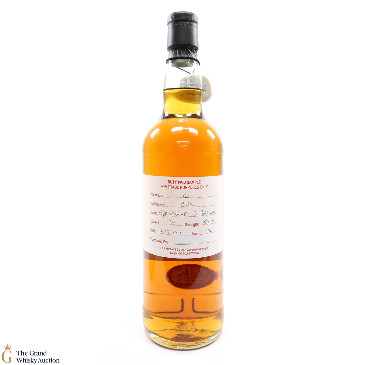 Springbank - 14 Year Old - 2007 Duty Paid Sample Refill Burgundy