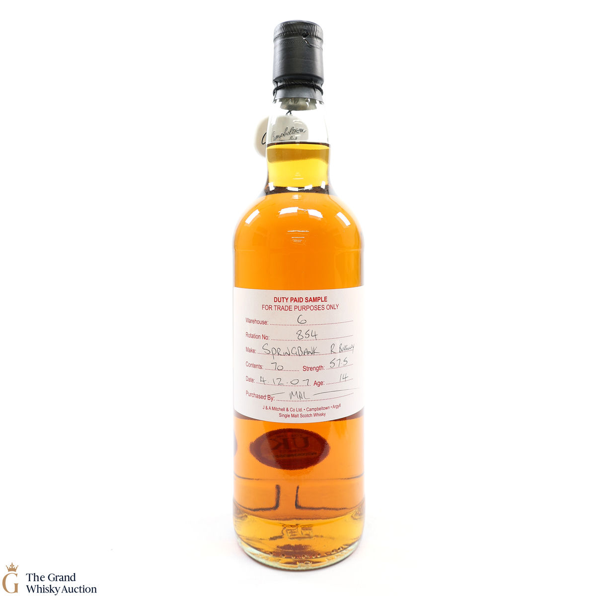 Springbank - 14 Year Old - 2007 Duty Paid Sample Refill Burgundy