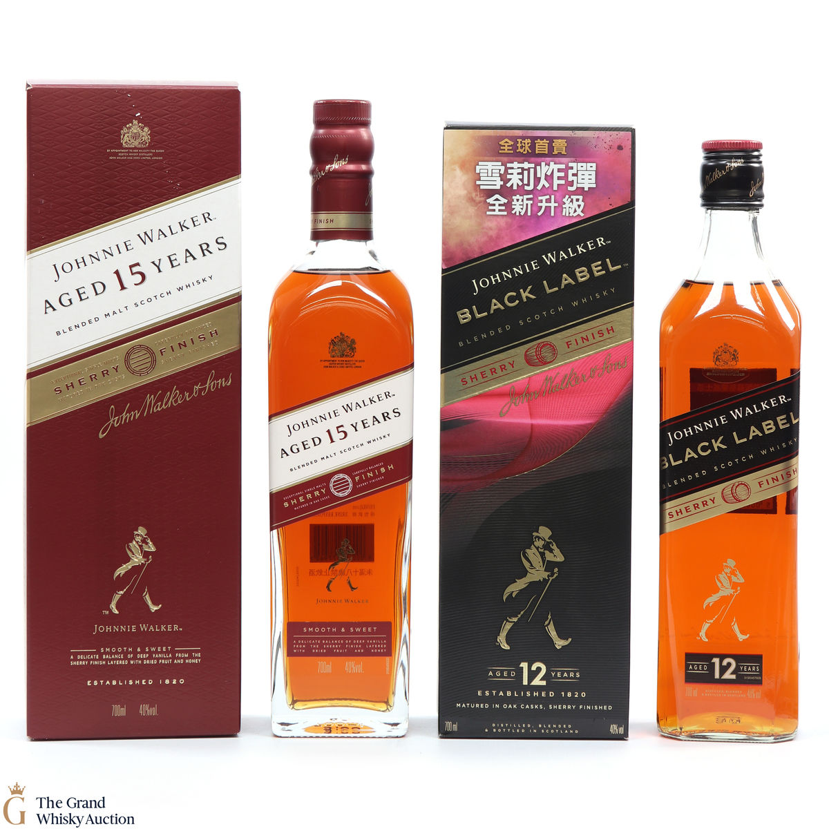 Johnnie Walker - 12 & 15 Year Old -Sherry Cask Finish (2 x 70cl)
