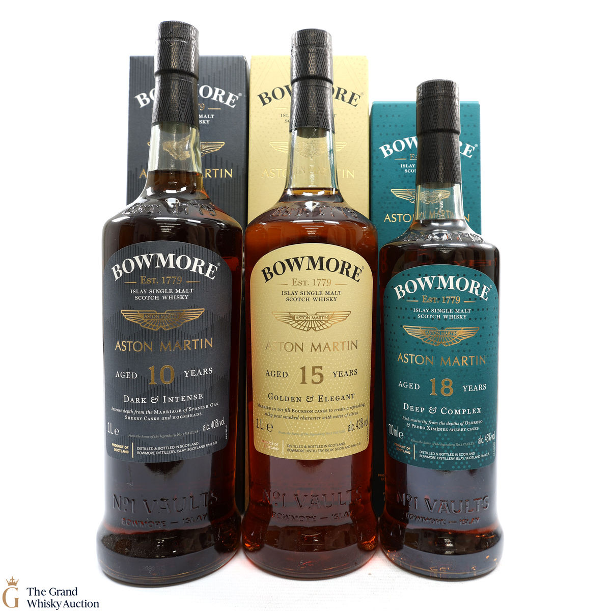 Bowmore x Aston Martin - 10, 15 & 18 Year Old 2022