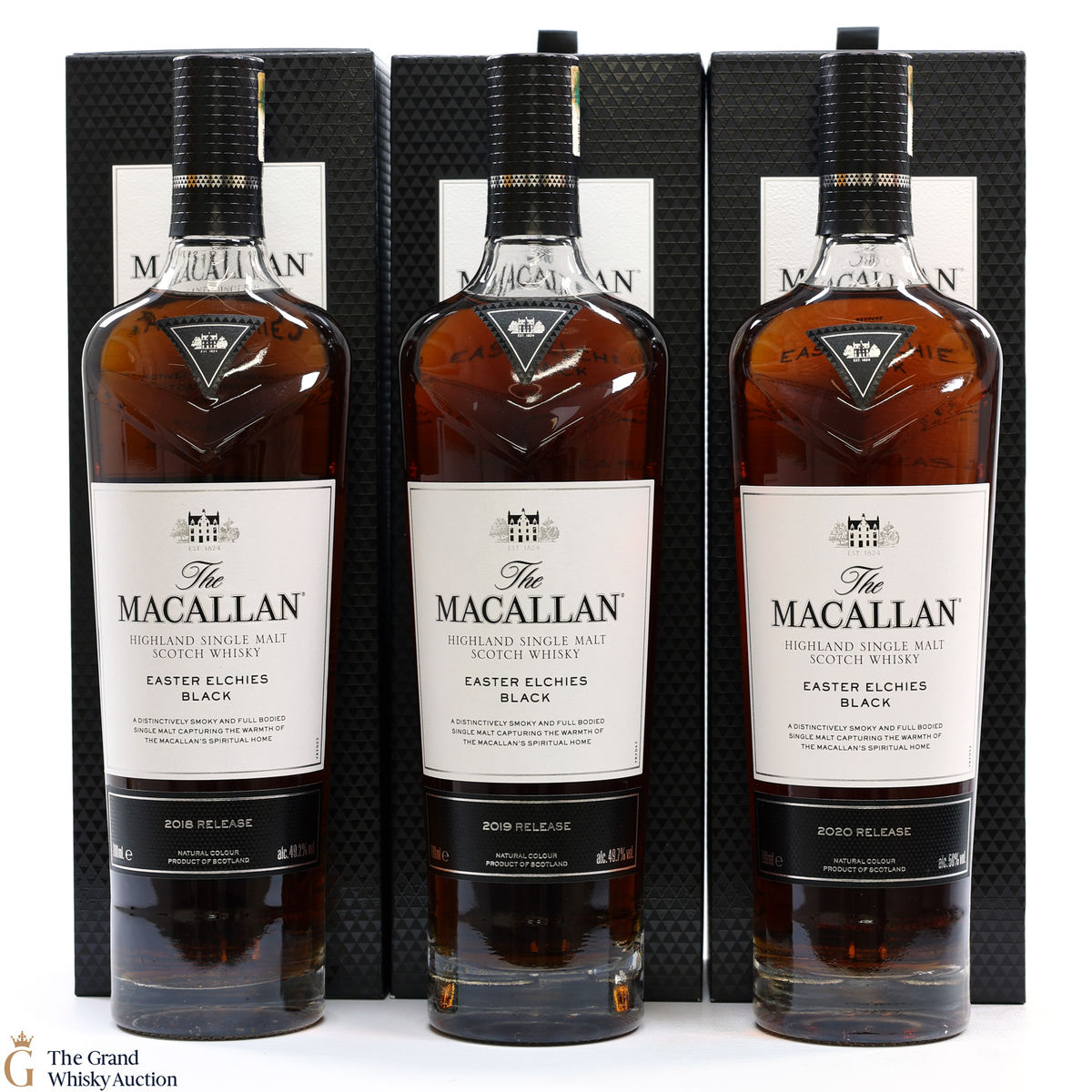 Macallan - Easter Elchies Black - 2018, 2019 & 2020 (3 x 70cl)