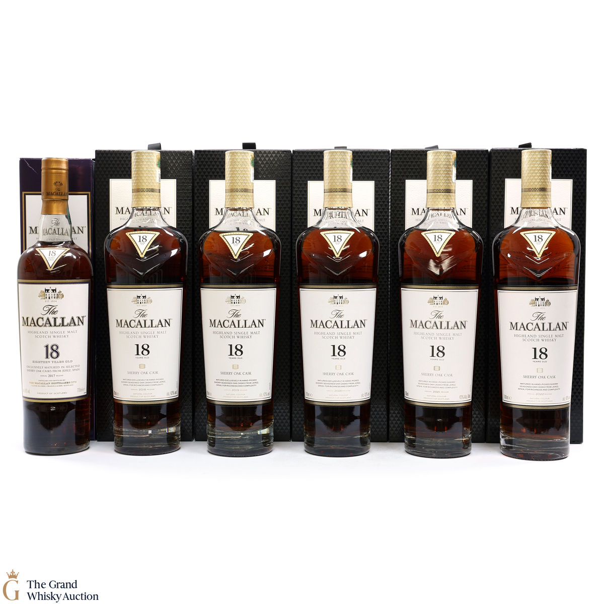 Macallan - 18 Year Old - 2017 - 2022 Sherry Oak (5x70cl + 1x75cl)