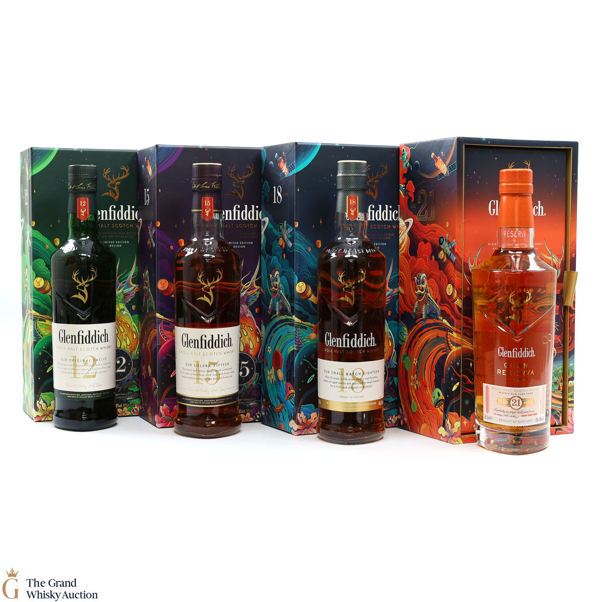 Glenfiddich - 12, 15, 18 & 21 Year Old  - Chinese New Year (4 x 70cl)