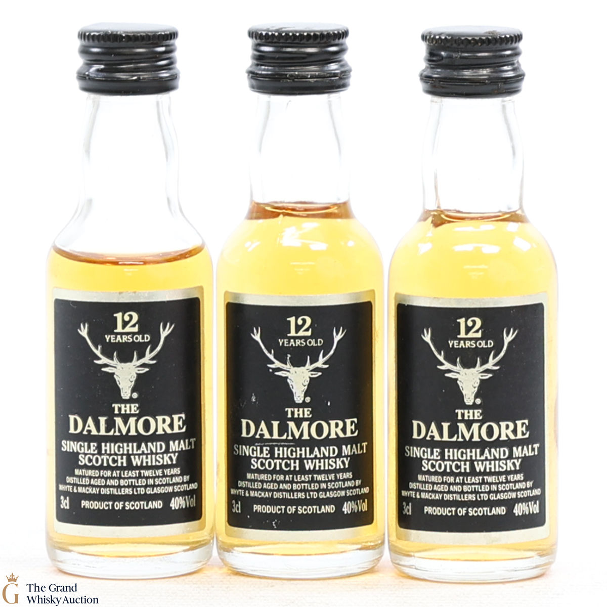 3 x Dalmore 12 Year Old - Minatures 
