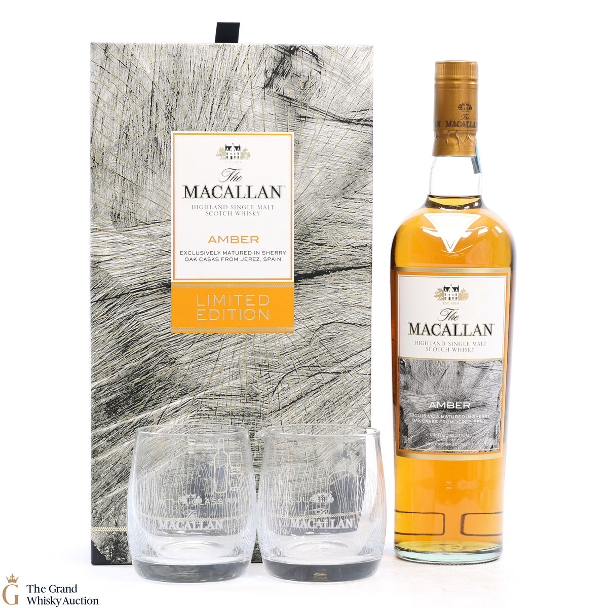 Macallan - Amber - Limited Edition Set with Glass & Water Jug