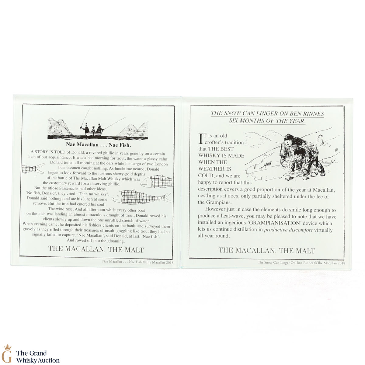 Macallan - Glass Coasters  - Archival Series (x2)