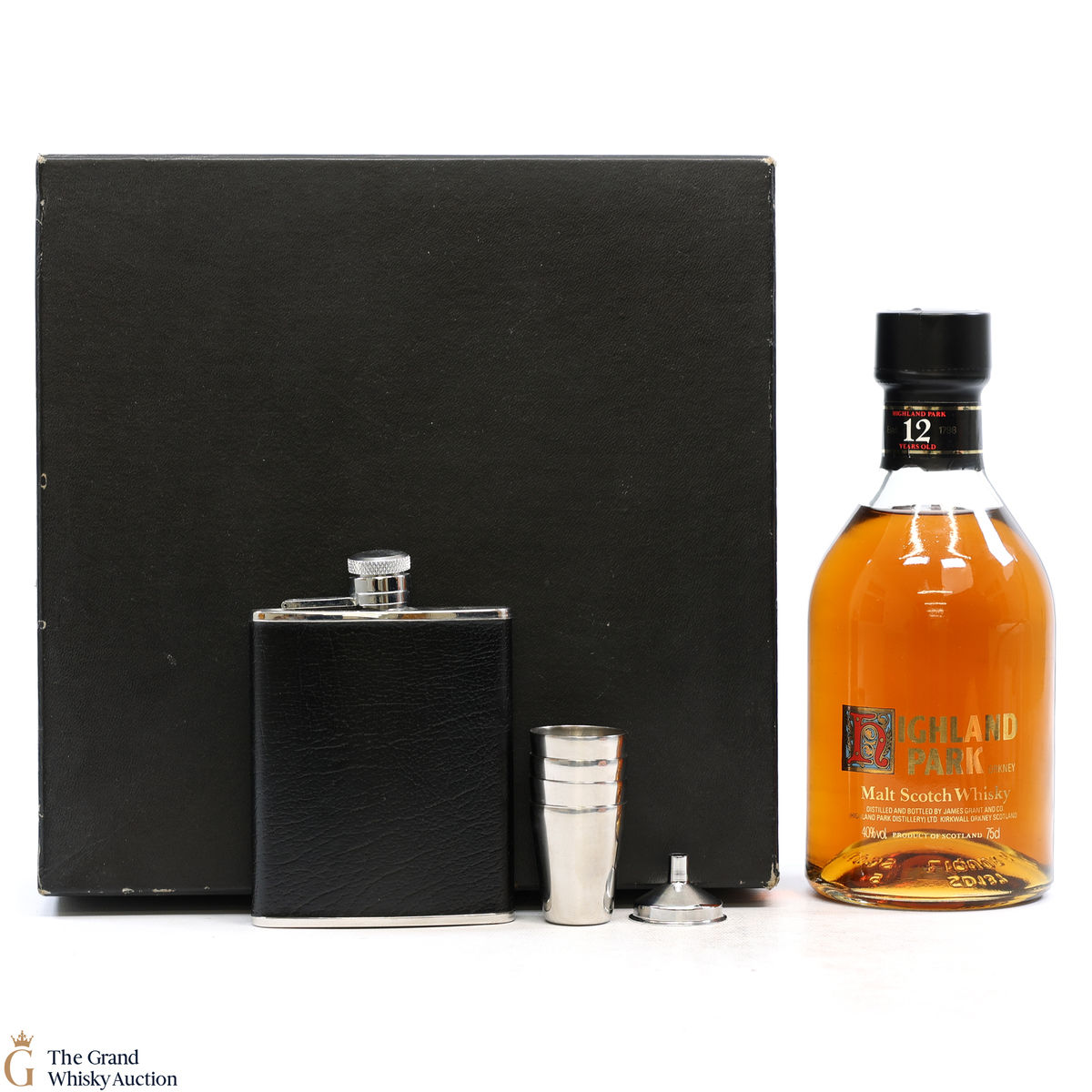 Highland Park - 12 Year Old (1980s) - Hip Flask Gift Set