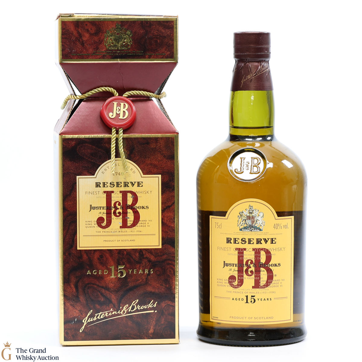 J & B - 15 Year Old Reserve Blended Whisky 75cl