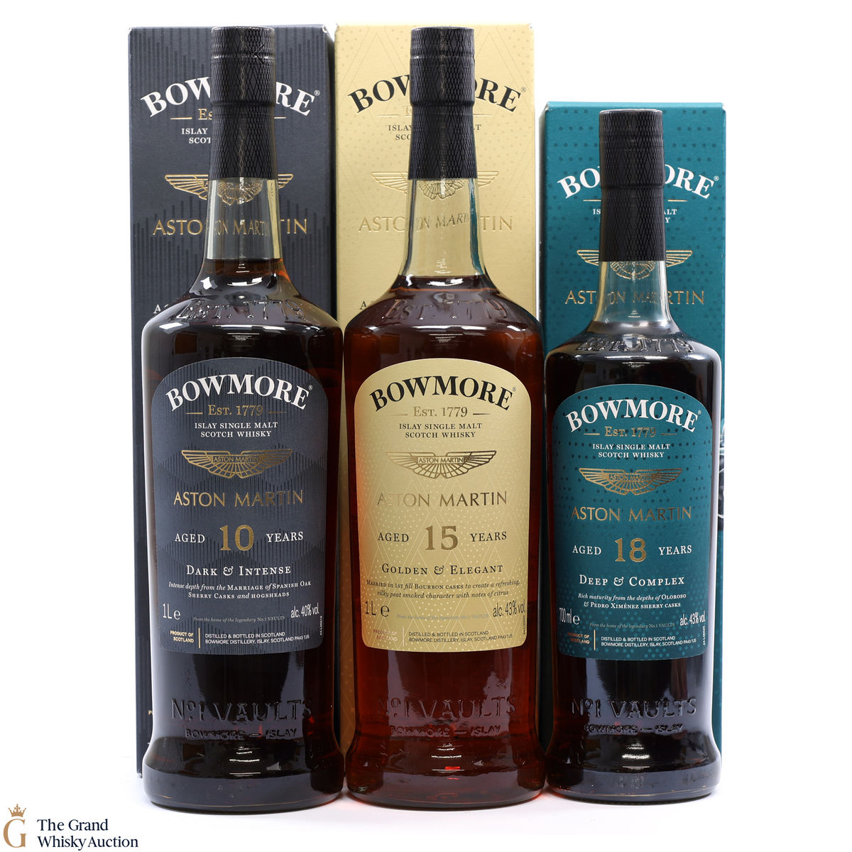 Bowmore x Aston Martin - 10, 15 & 18 Year Old 2022