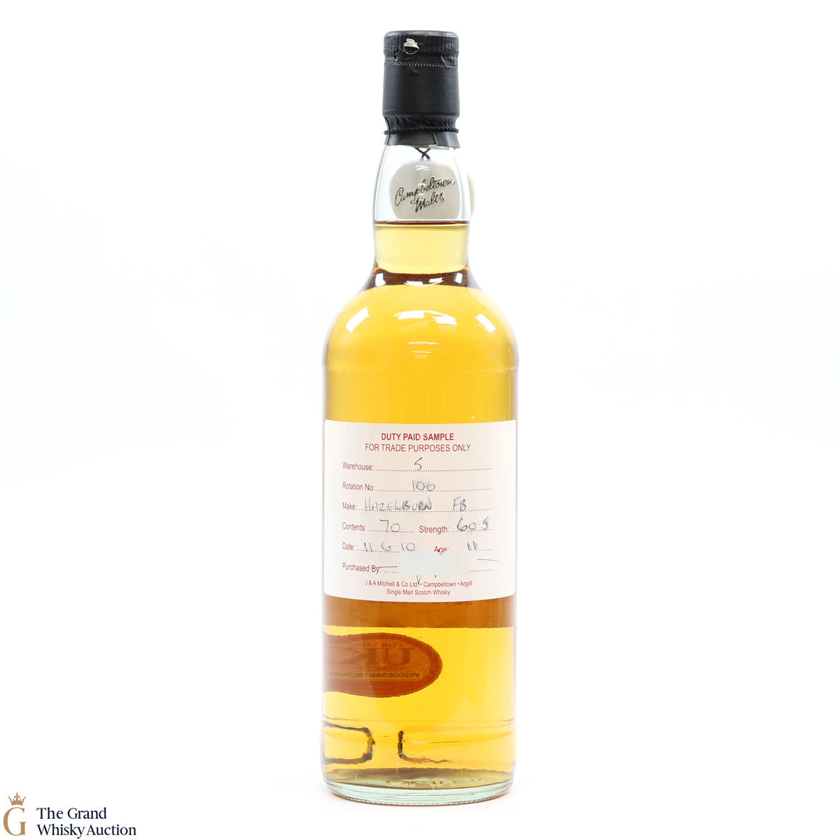 Hazelburn - 11 Year Old 2010 Duty Paid Sample #100 Fresh Bourbon