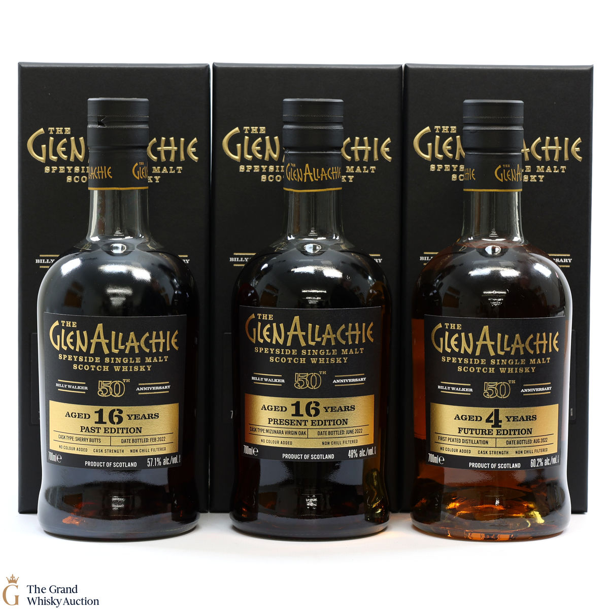 Glenallachie - Billy Walker 50th Anniversary Trilogy - Past, Present and Future (3 x 70cl)
