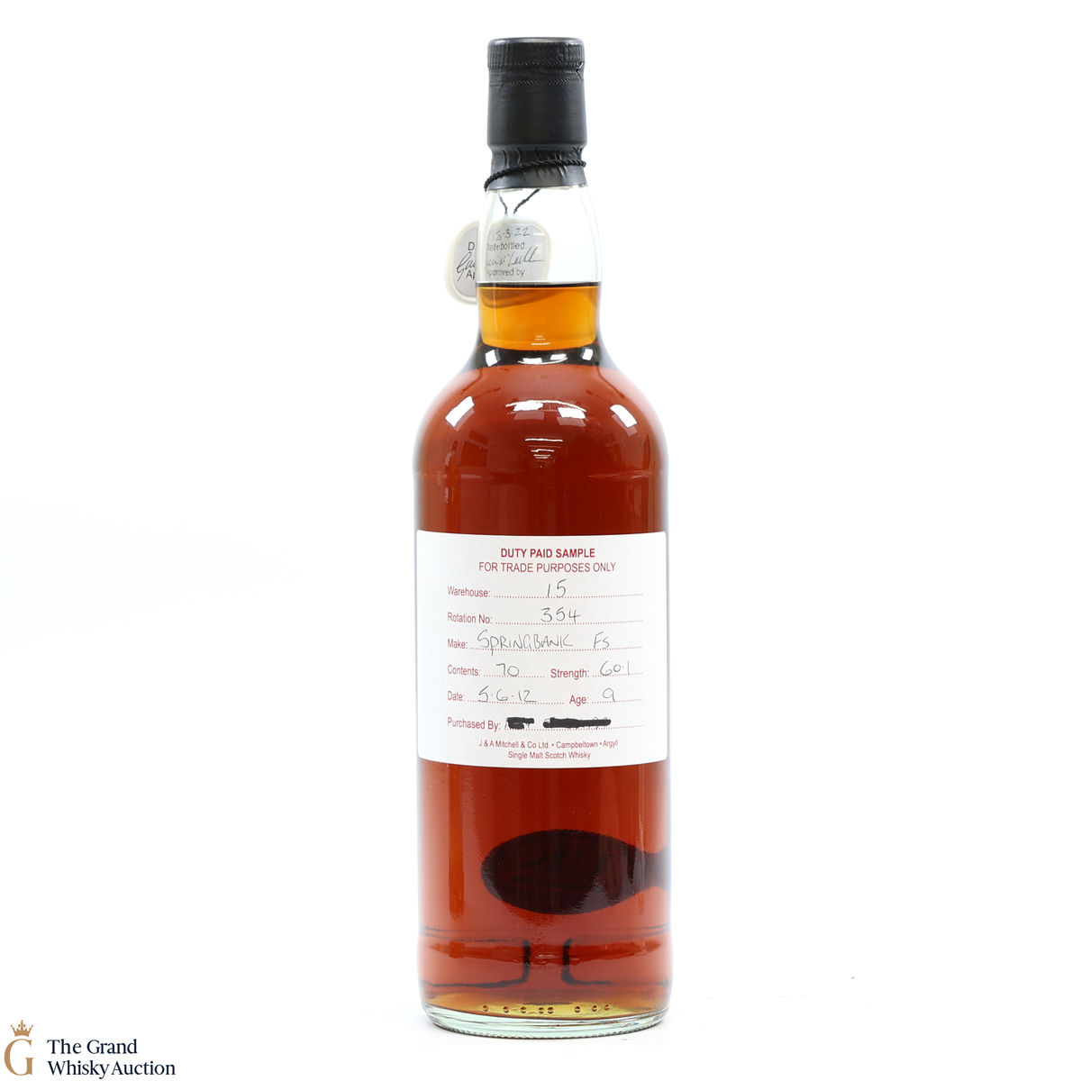 Springbank - 9 Year Old Fresh Sherry 2012 Duty Paid Sample 
