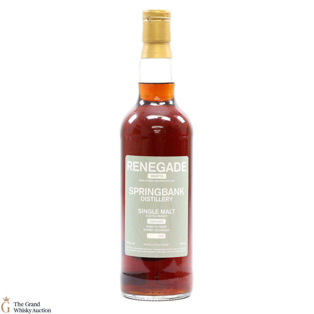Springbank - 18 Year Old Mark Reynier's Bespoke Bottling Sherry Cask #003
