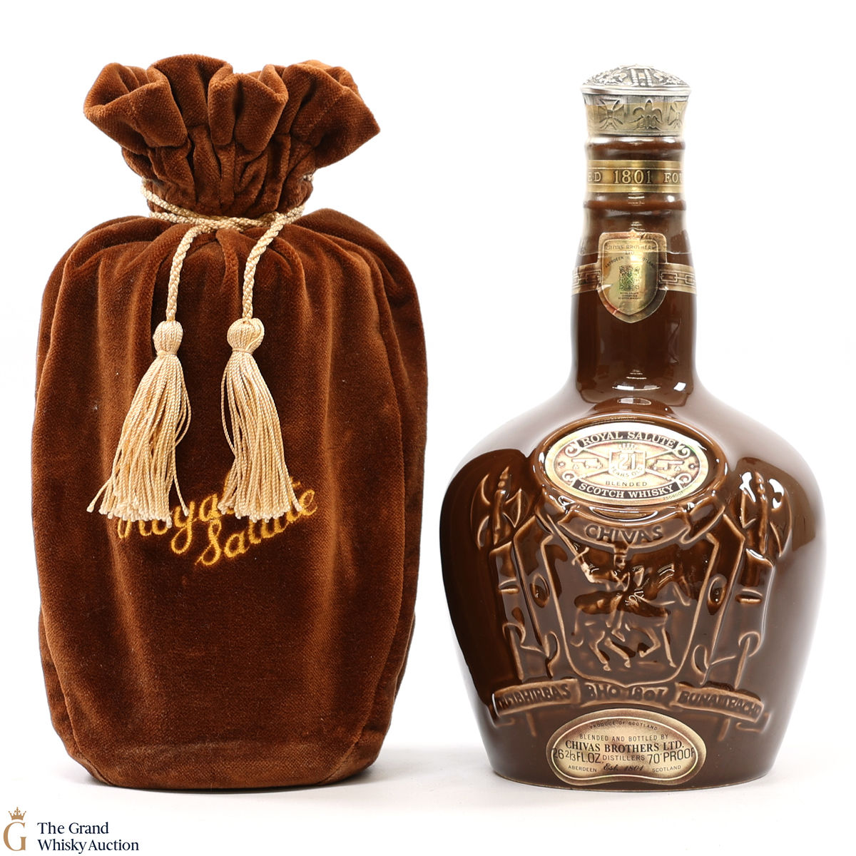 Chivas - Royal Salute - 21 Year Old -  Brown Spode Flagon