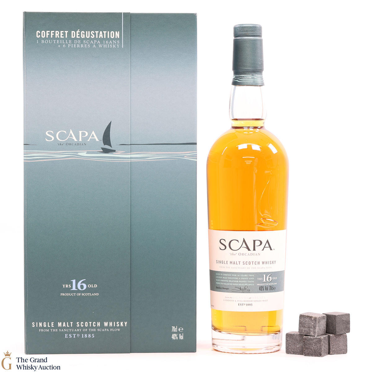 Scapa - 16 Year Old - French Gift Set (1x70cl & 6 Whisky Stones)