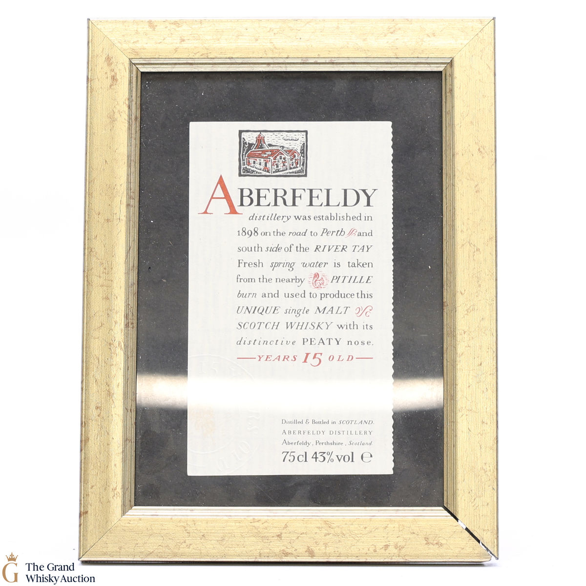 Aberfeldy - 15 Year Old (1980s) - Framed Bottle Label