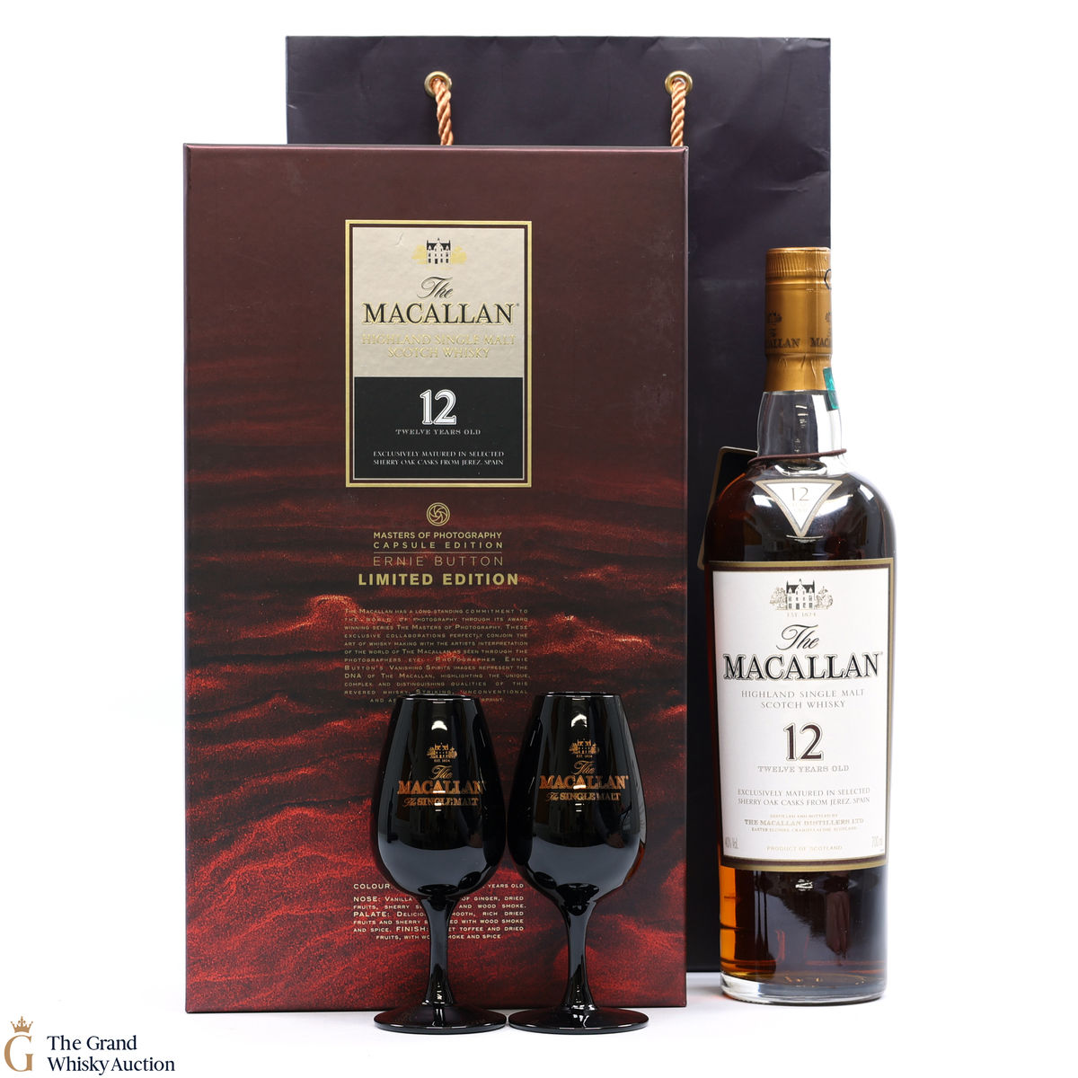 Macallan - 12 Year Old - Sherry Oak -  Ernie Button Gift Set 