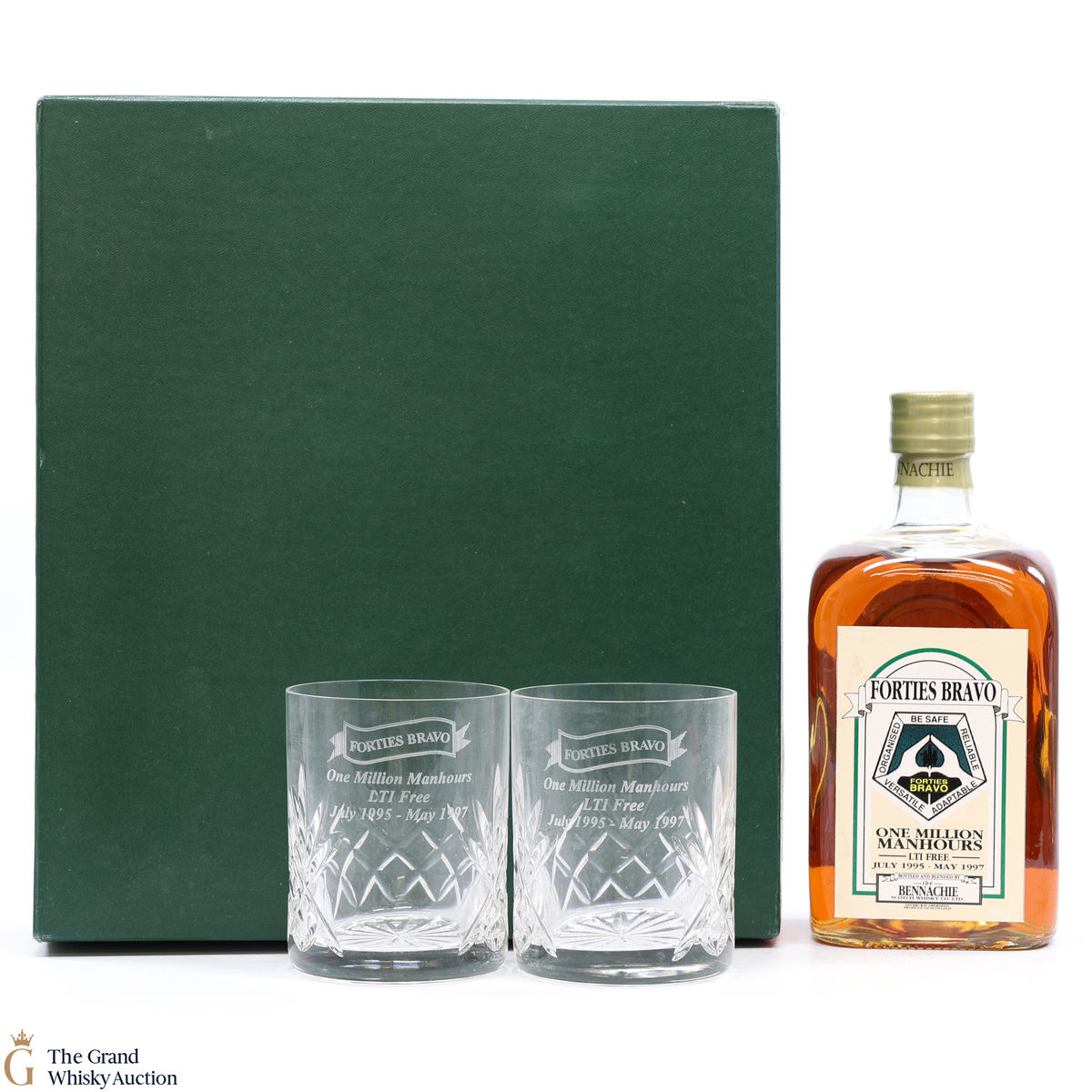 Bennachie - 10 Year Old - Forties Bravo - One Million Manhours + 2 x Glasses