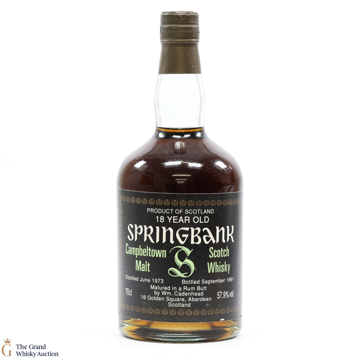 Springbank - 18 Year Old - Cadenhead's 1973 - Rum Butt - 1991