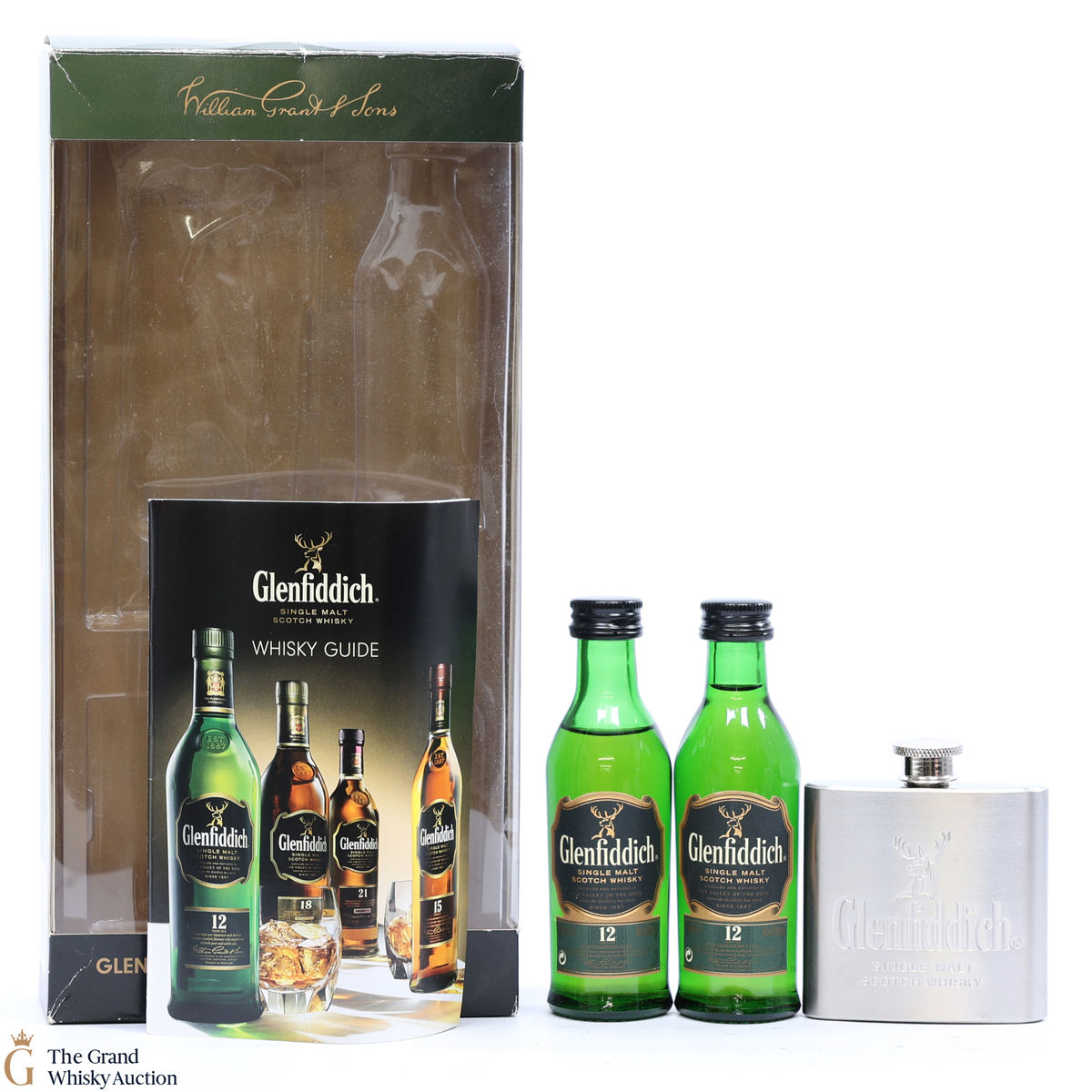 Glenfiddich - Mini Gift Pack - 2 x 5cl, Hipflask & Whisky Guide