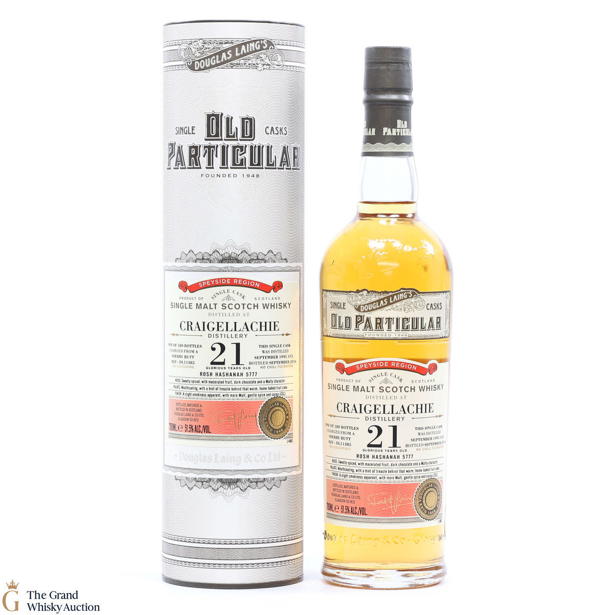 Craigellachie - 21 Year Old 1995 Old Particular #DL11385 Rosh Hashanah