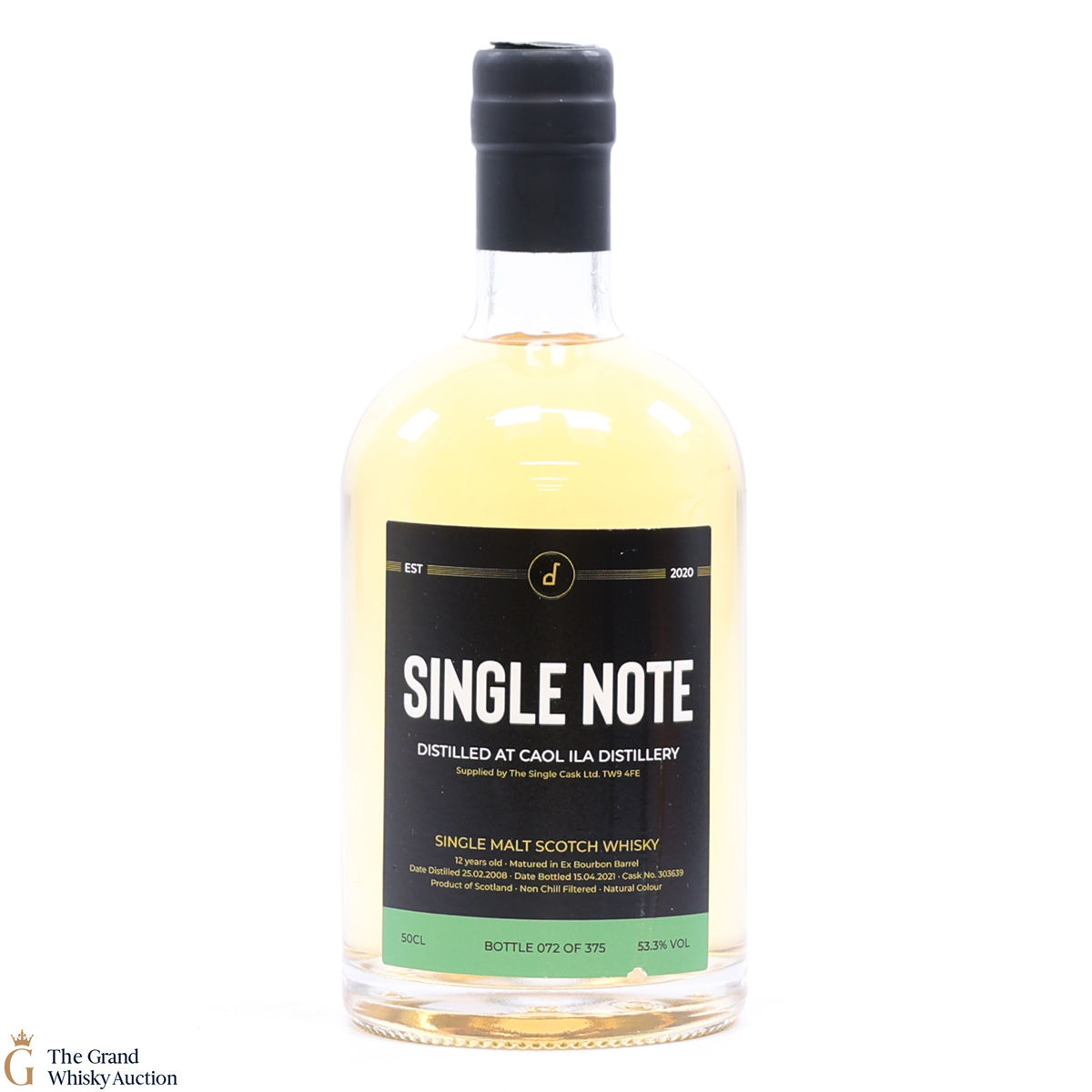 Caol Ila - 12 Year Old 2008 Single Note #303639 50cl