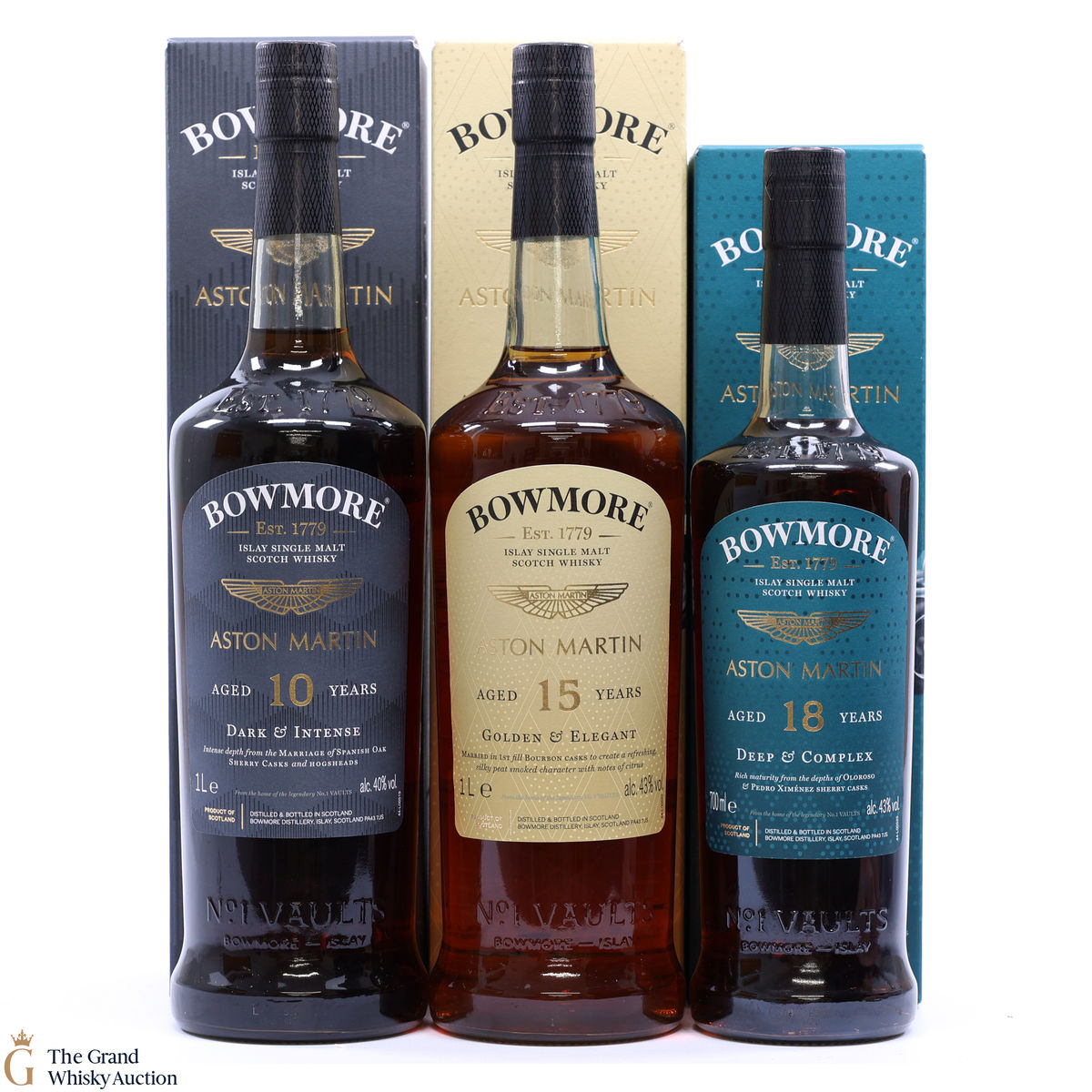 Bowmore x Aston Martin - 10, 15 & 18 Year Old 2022