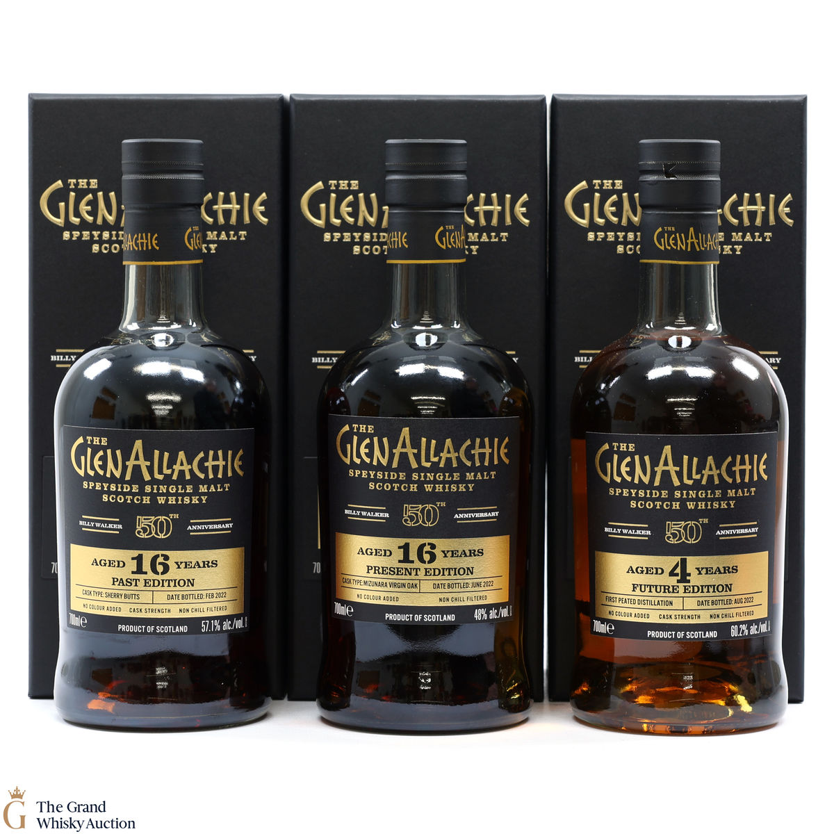 Glenallachie - Billy Walker 50th Anniversary Trilogy - Past, Present and Future (3 x 70cl)