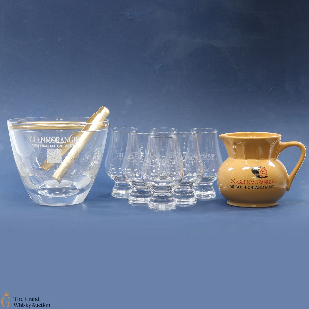 Glenmornagie - Glasses, Jug, Ice Bucket & Tongs