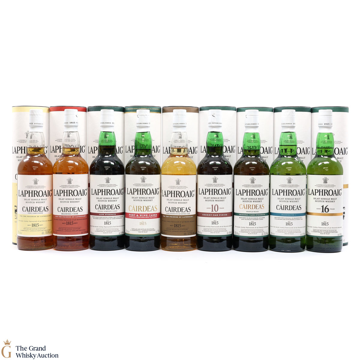 Laphroaig - 7 x Cairdeas, 1x 16 YO, 1 x 10 YO Sherry Oak Finish (9 x 70cl)