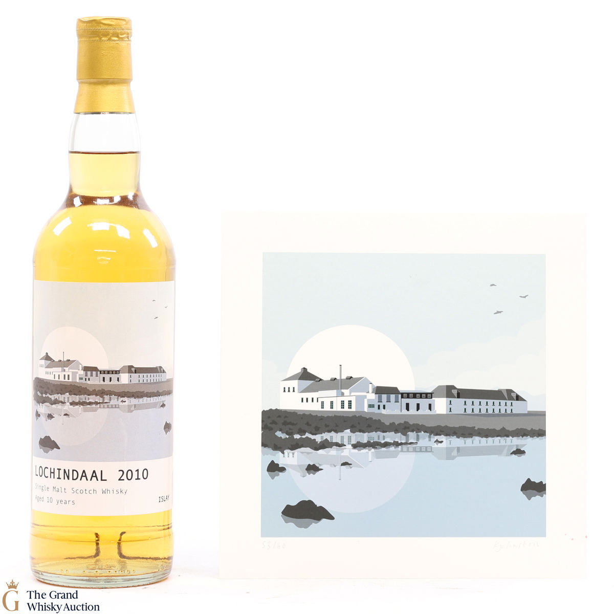 Lochindaal  - 10 Year Old 2010 #4297 Private Bourbon Cask + Limited Edition Print