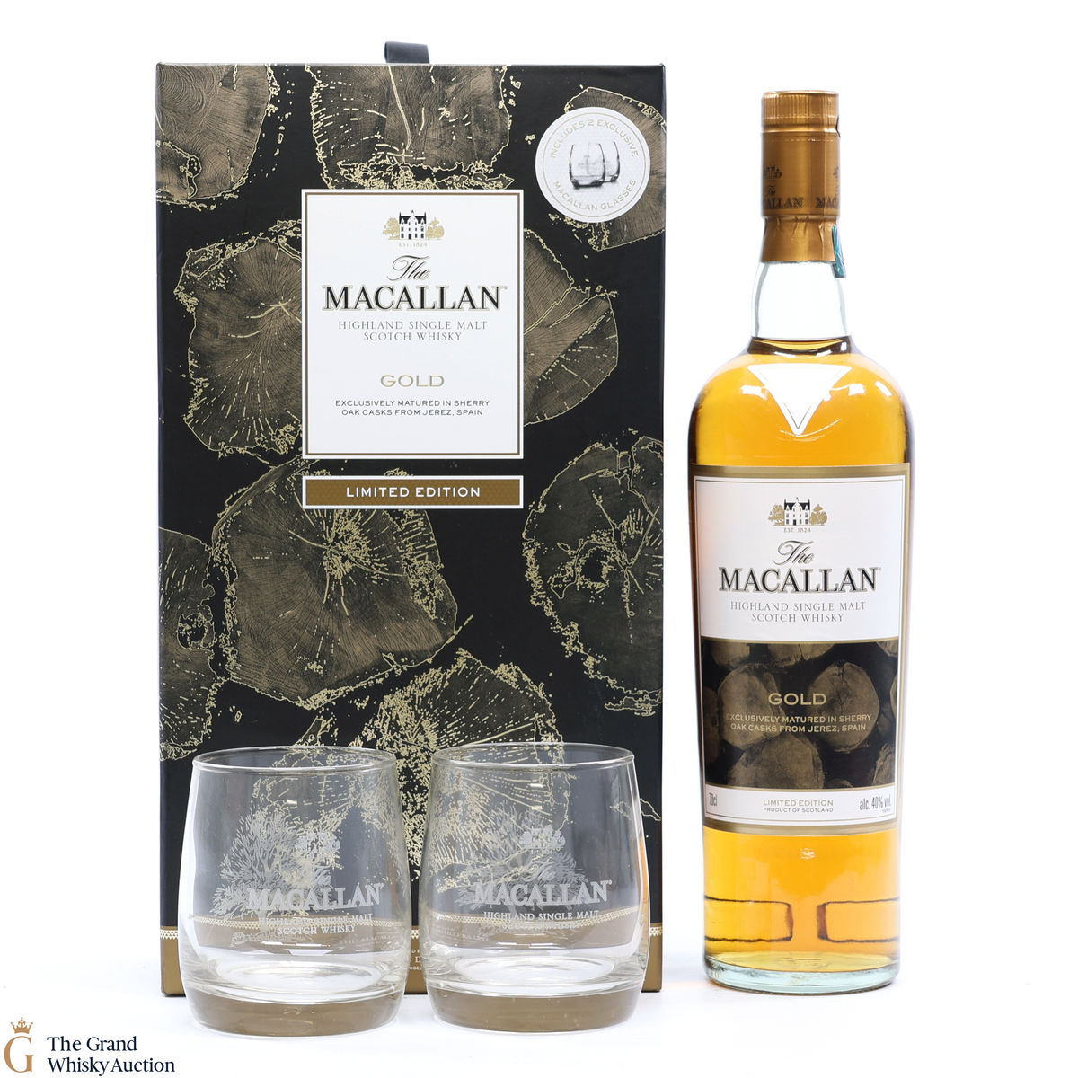 Macallan - Gold - Limited Edition with 2x Glasses