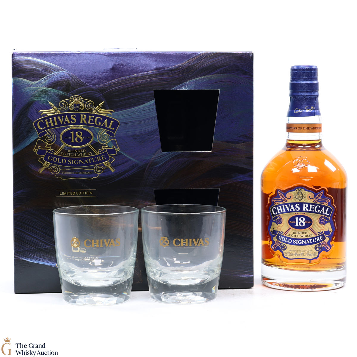 Chivas Regal - 18 Year Old - Gold Signature Set