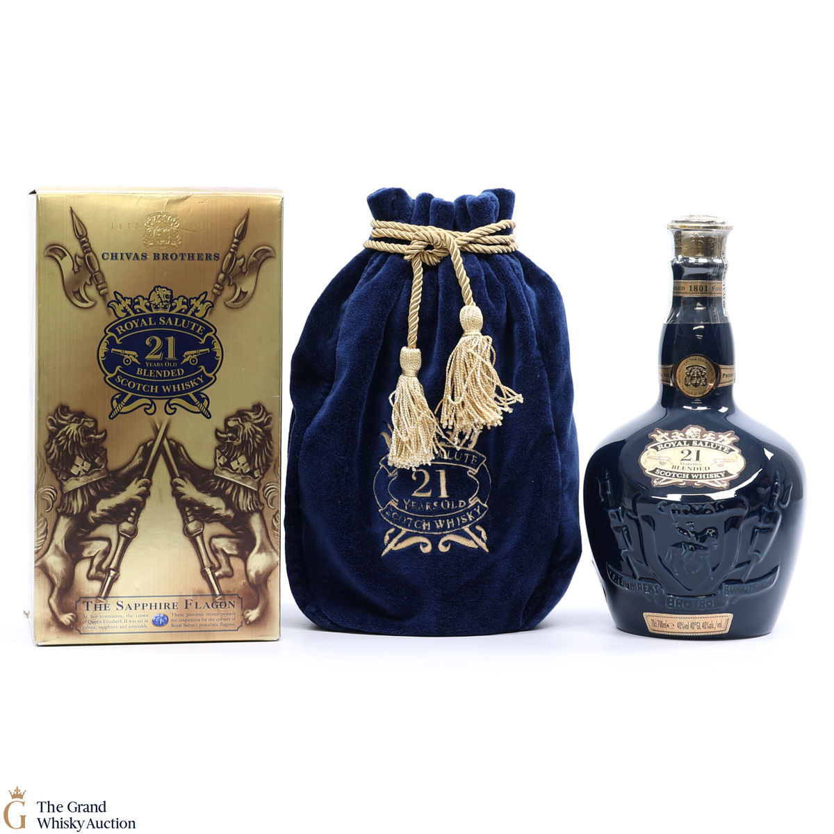 Chivas - Royal Salute - 21 Year Old - Sapphire Flagon