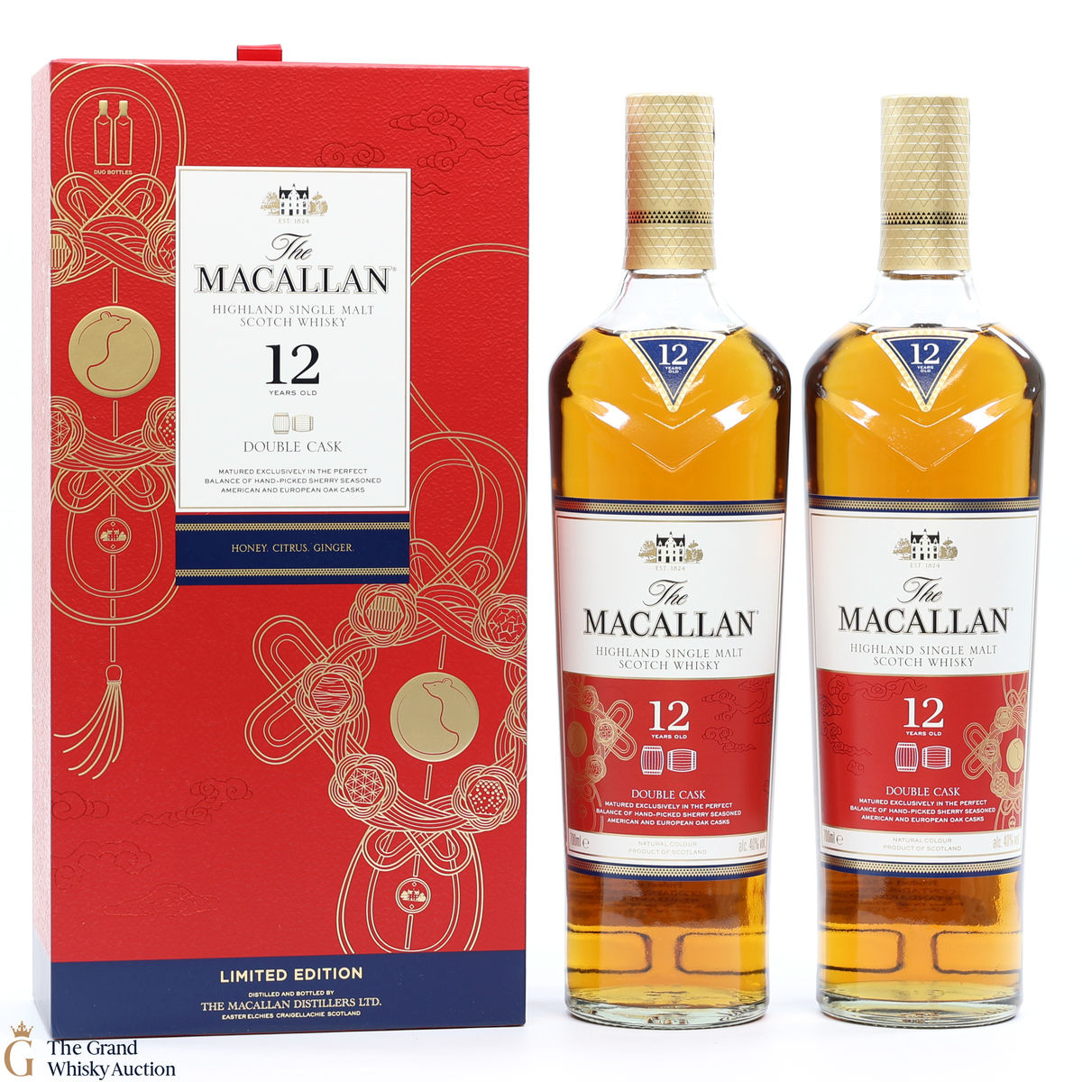 Macallan - 12 Year Old - Double Cask - Year of the Rat (2 x 70cl) 