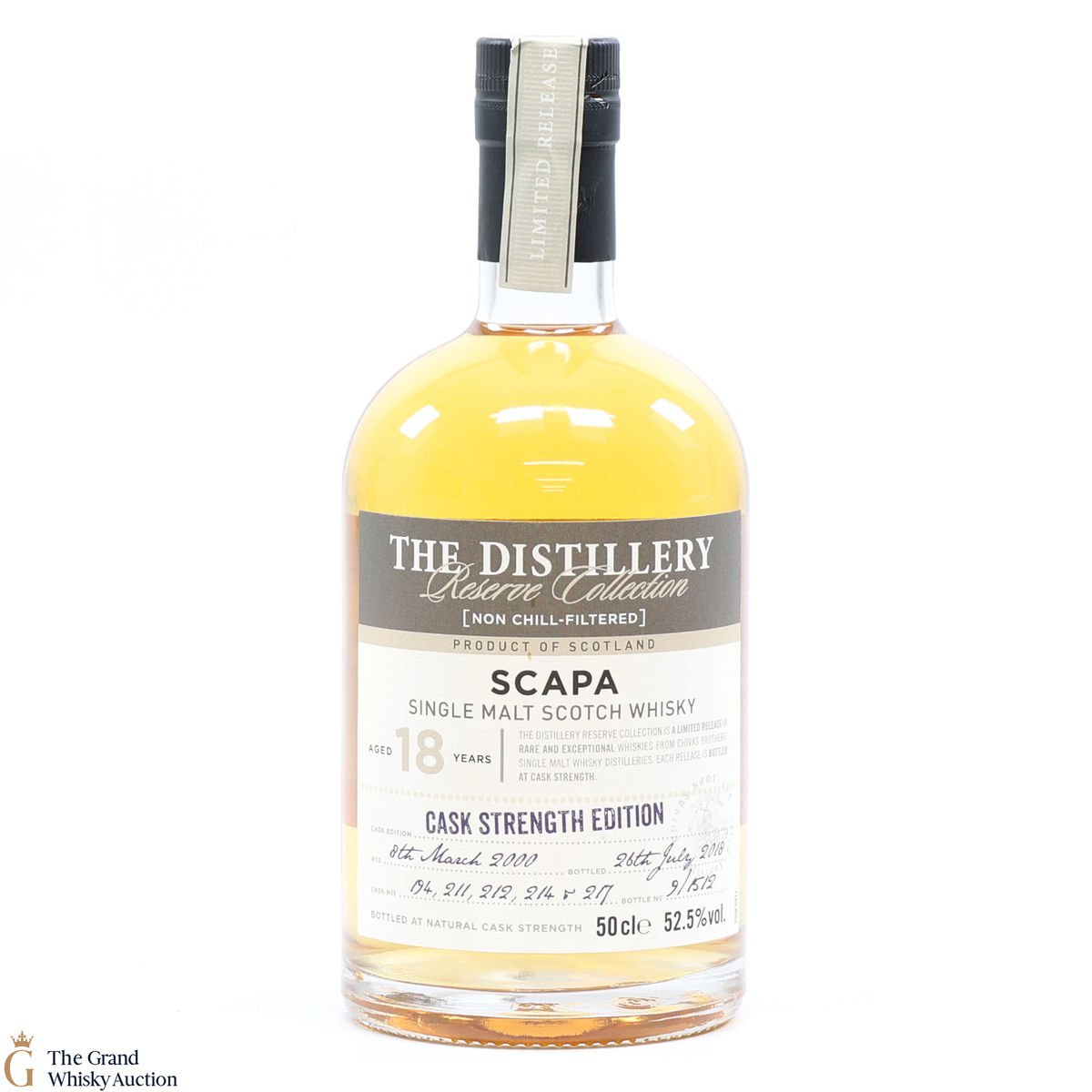 Scapa - 18 Year Old Cask Strength 2000 - #194, 211, 212, 214 & 217 Distillery Reserve (50cl)