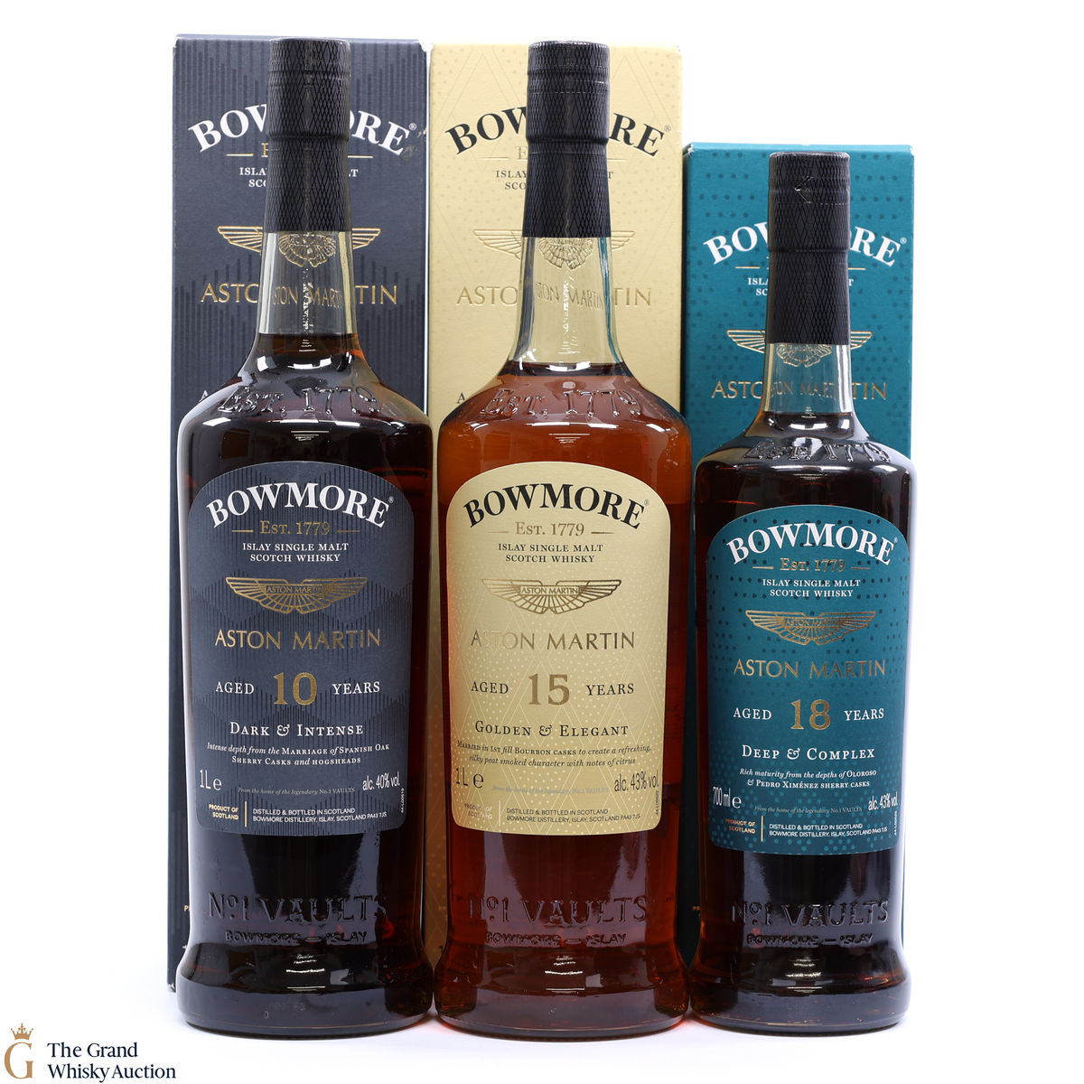 Bowmore x Aston Martin - 10, 15 & 18 Year Old 2022