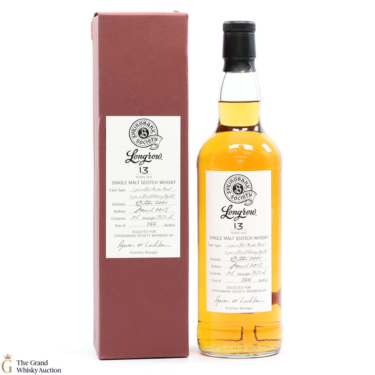 Longrow - 13 Year Old 2001 Bourbon & Chardonnay - Springbank Society