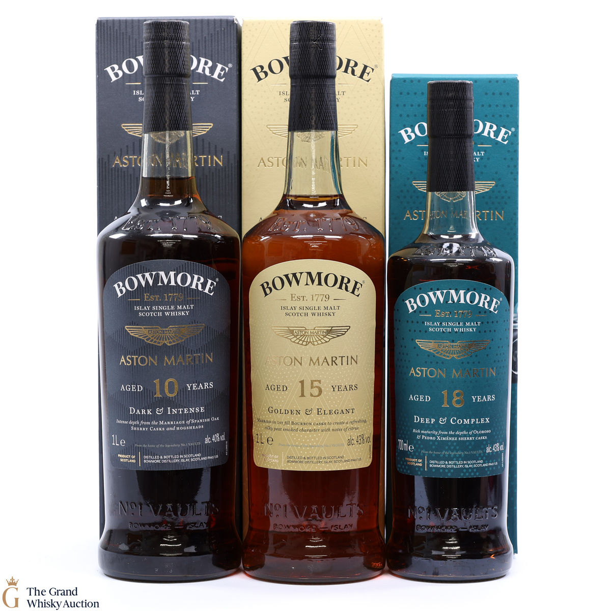 Bowmore x Aston Martin - 10, 15 & 18 Year Old 2022