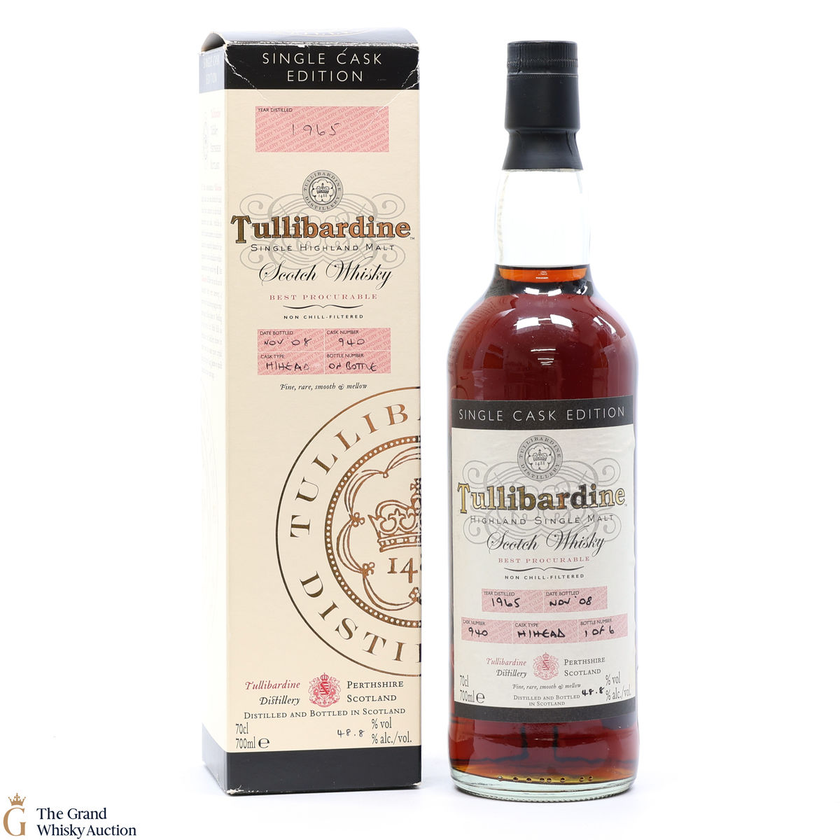 Tullibardine - 1965 Single Cask #940 1of 6 Bottles