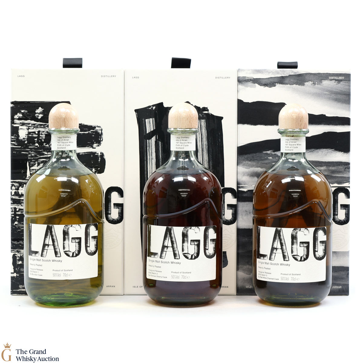 Lagg - Heavily Peated - Inaugural Release Batch 1,2 & 3 (3 x 70cl)