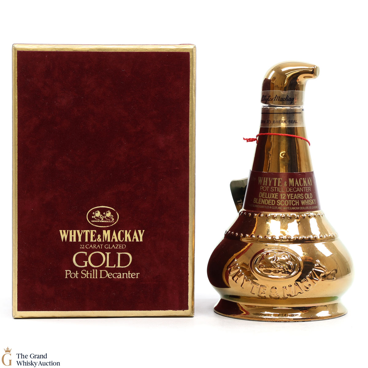 Whyte and Mackay - Gold 22 Carat Glazed - Pot Still Decanter 1L