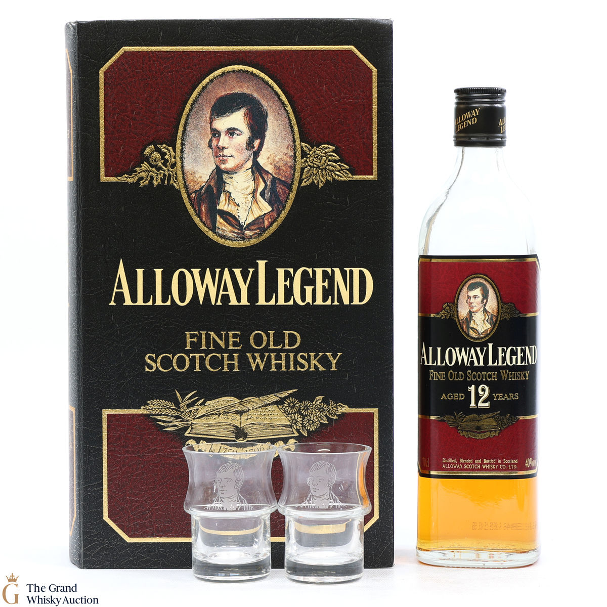 Alloway Legend - 12 Year Old Burns Cottage Volume I (1x70cl & 2 Glasses)