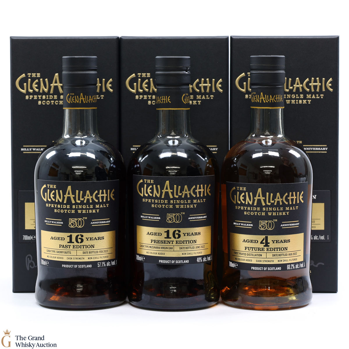 Glenallachie - Billy Walker 50th Anniversary Trilogy - Past, Present and Future (3 x 70cl)