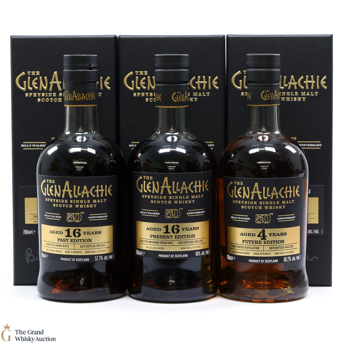 Glenallachie - Billy Walker 50th Anniversary Trilogy - Past, Present and Future (3 x 70cl)